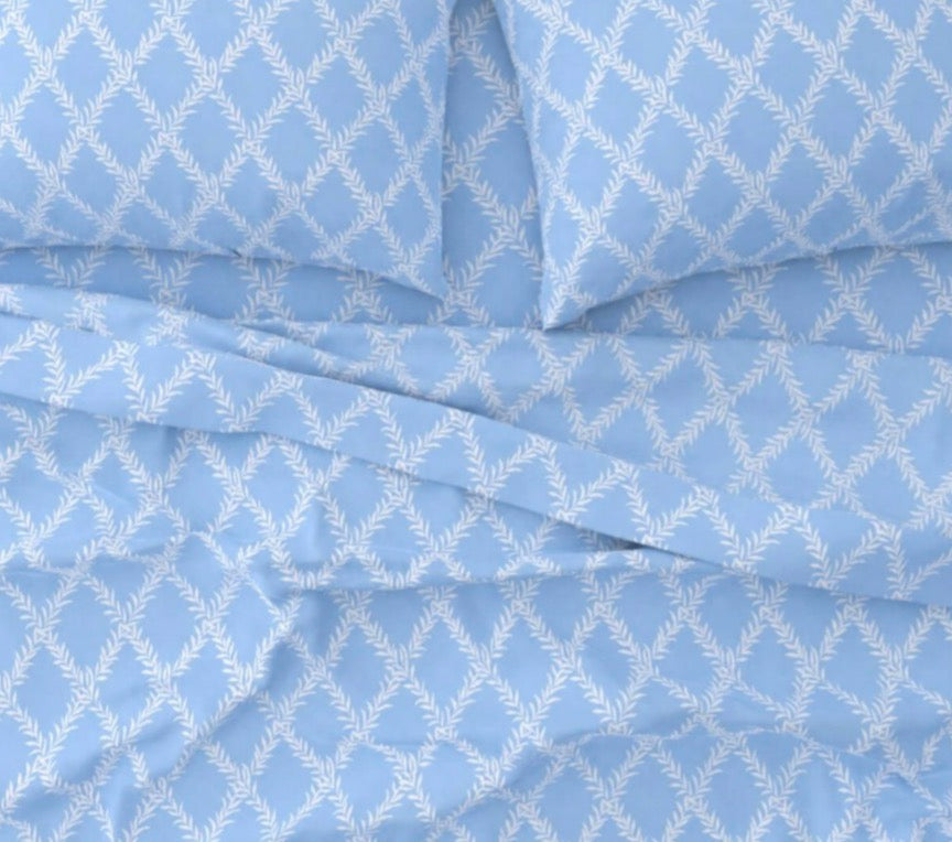 Set Carcafesh Dopio Extra 2 cope (2.45x2.60) + 2 kllefe jasteku (52x72) Lucia Blue
